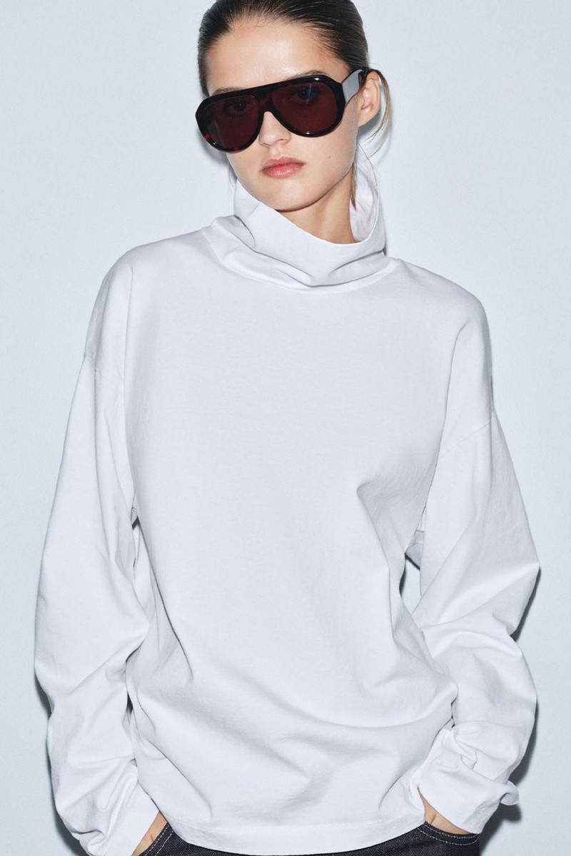 High Neck T-Shirt from Zara