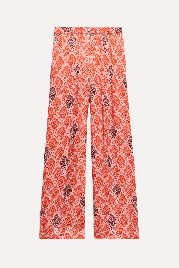 Printed Wide Leg Trousers from Jaeger