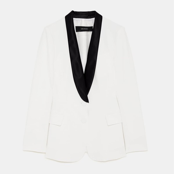 Blazer With Contrasting Shawl Collar from Zara