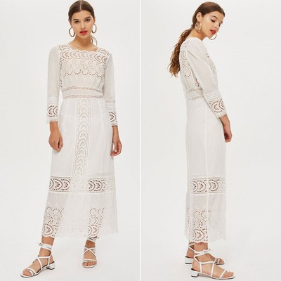 Broderie Insert Maxi Dress  from Topshop