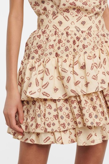 Aminta Printed Cotton Miniskirt from Ulla Johnson