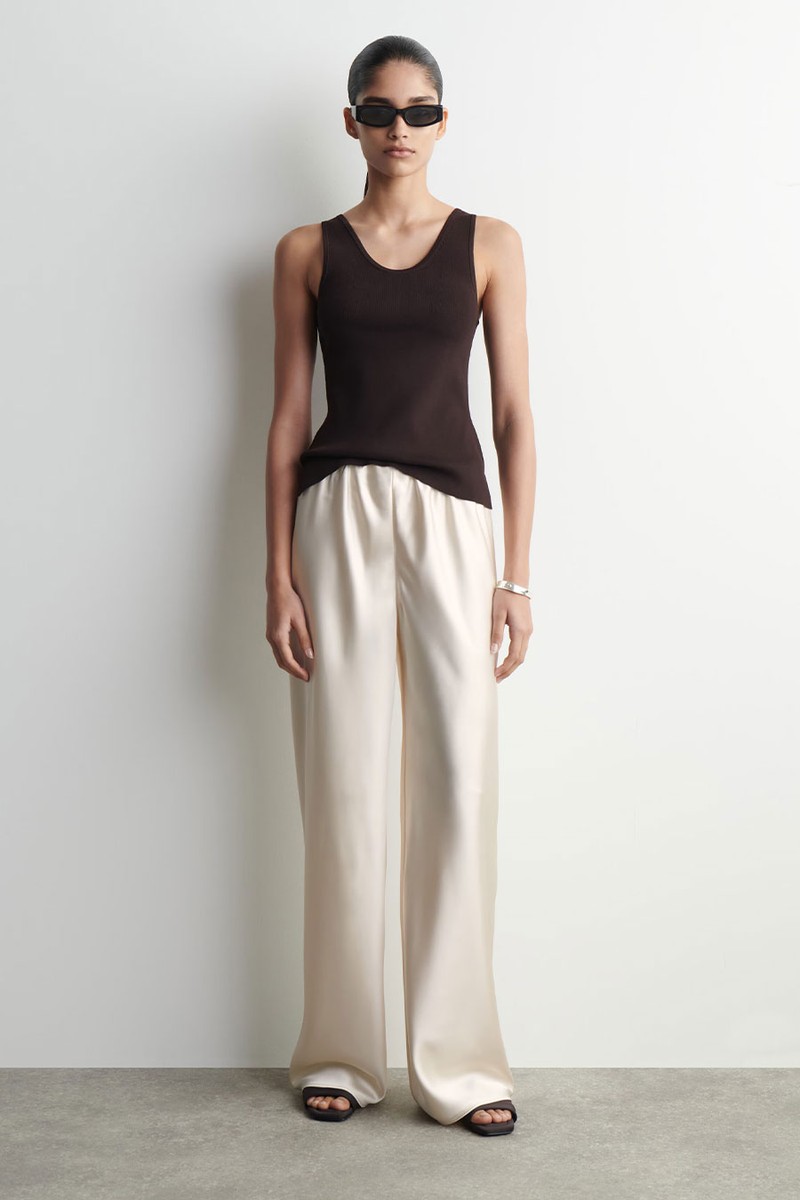 Satin Wide-Leg Trousers from COS
