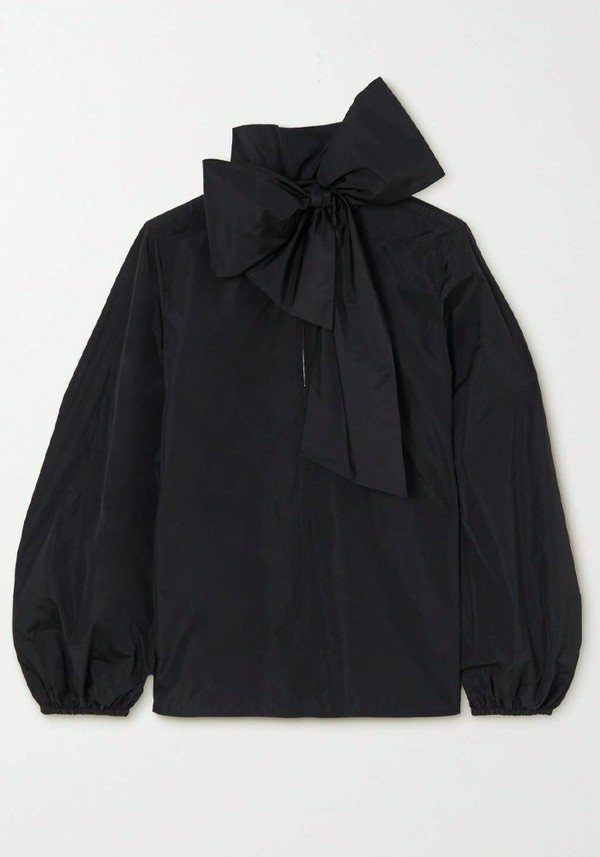 Vand Pussy-Bow Taffeta Top from Max Mara
