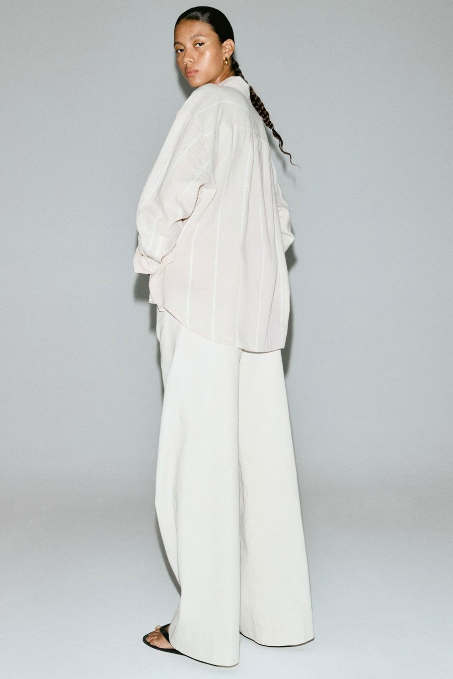 Oversized Linen-Blend Shirt