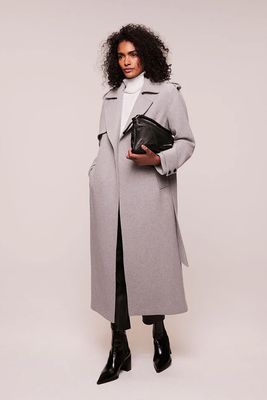 Grey Wool Trench Coat