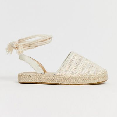 Woven Tie Leg Espadrilles from Truffle Collection