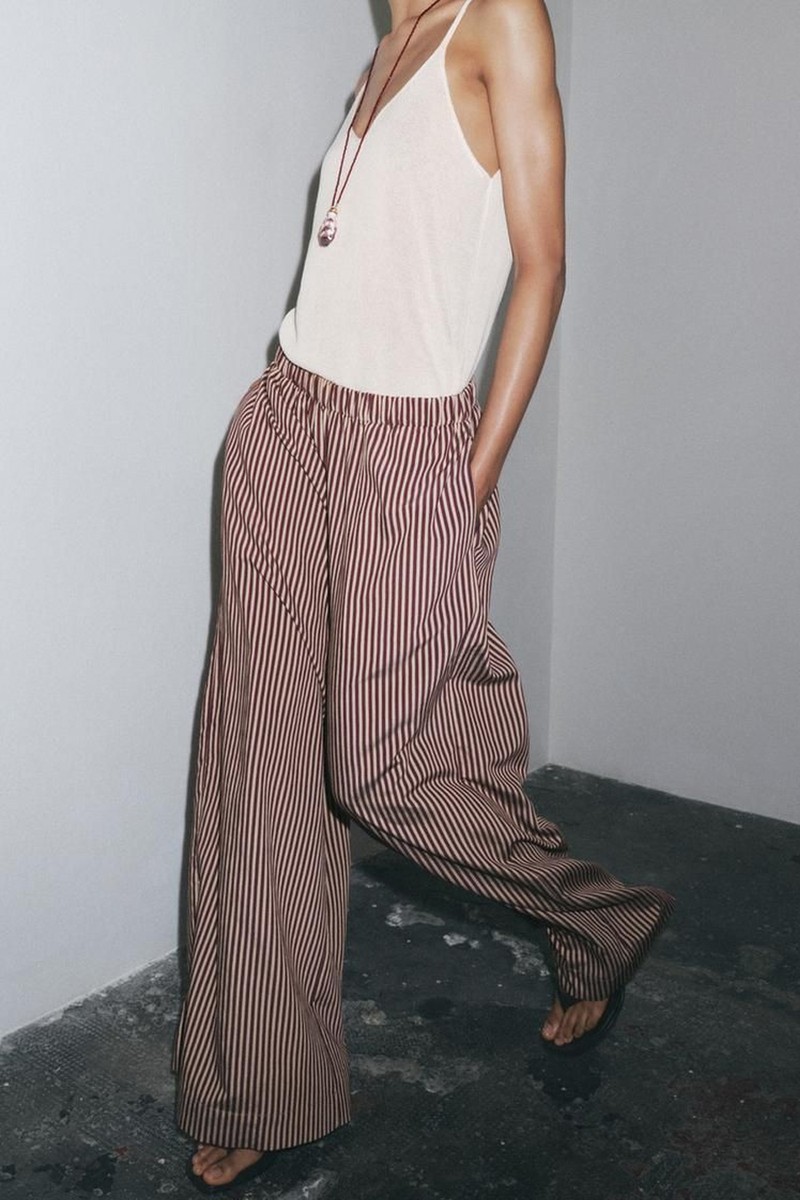 Striped Flowing Trousers