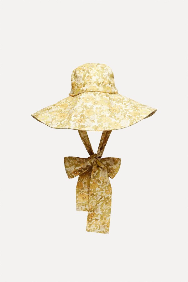 Gabriella Floral Linen Sun Hat from Alémais