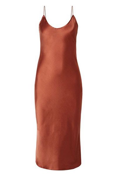 The Raven Silk-Charmeuse Midi Dress from Cami NYC