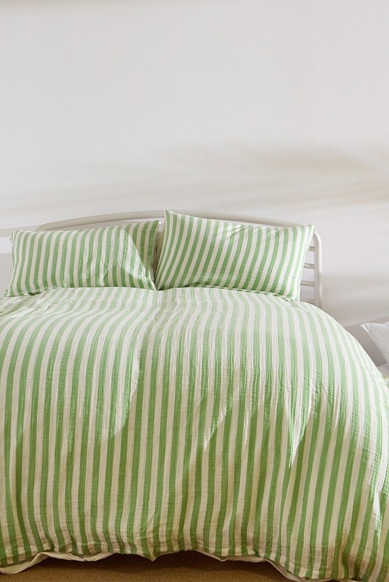 Muslin Striped King Duvet Cover Set from Oliver Bonas