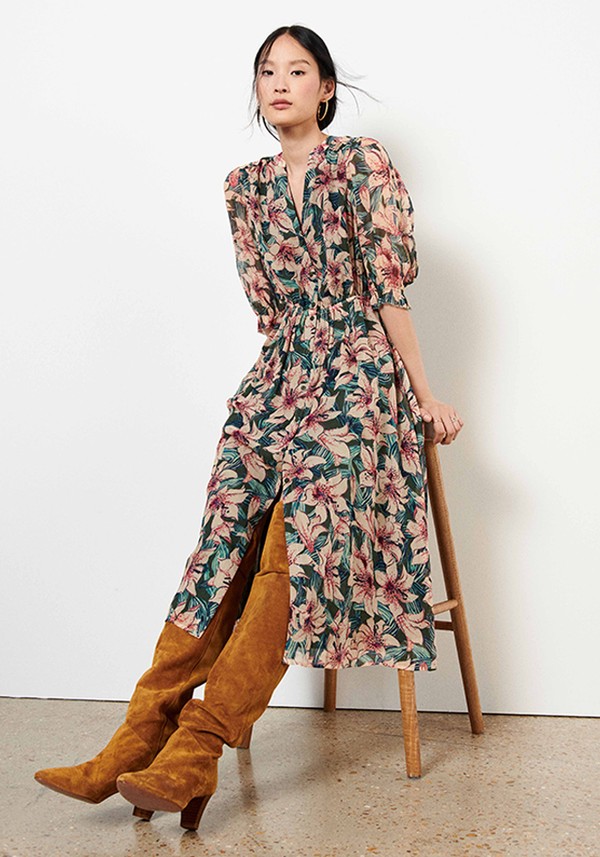 Brook Floral Midi Dress from Ba&sh