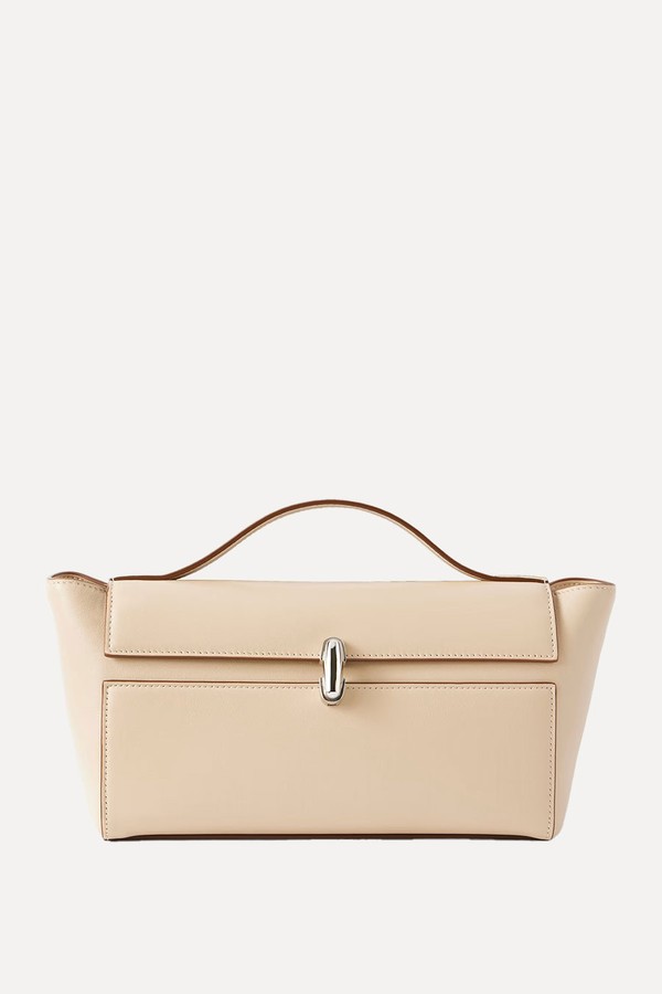 Symmetry Trapeze Pochette Leather Tote from Savette