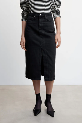 Denim Midi-Skirt from Mango