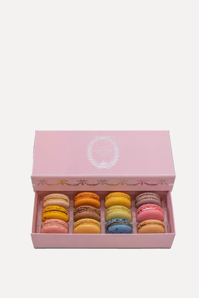 Box Of 12 Pink Intemporel Assorted Macarons  from Laduree