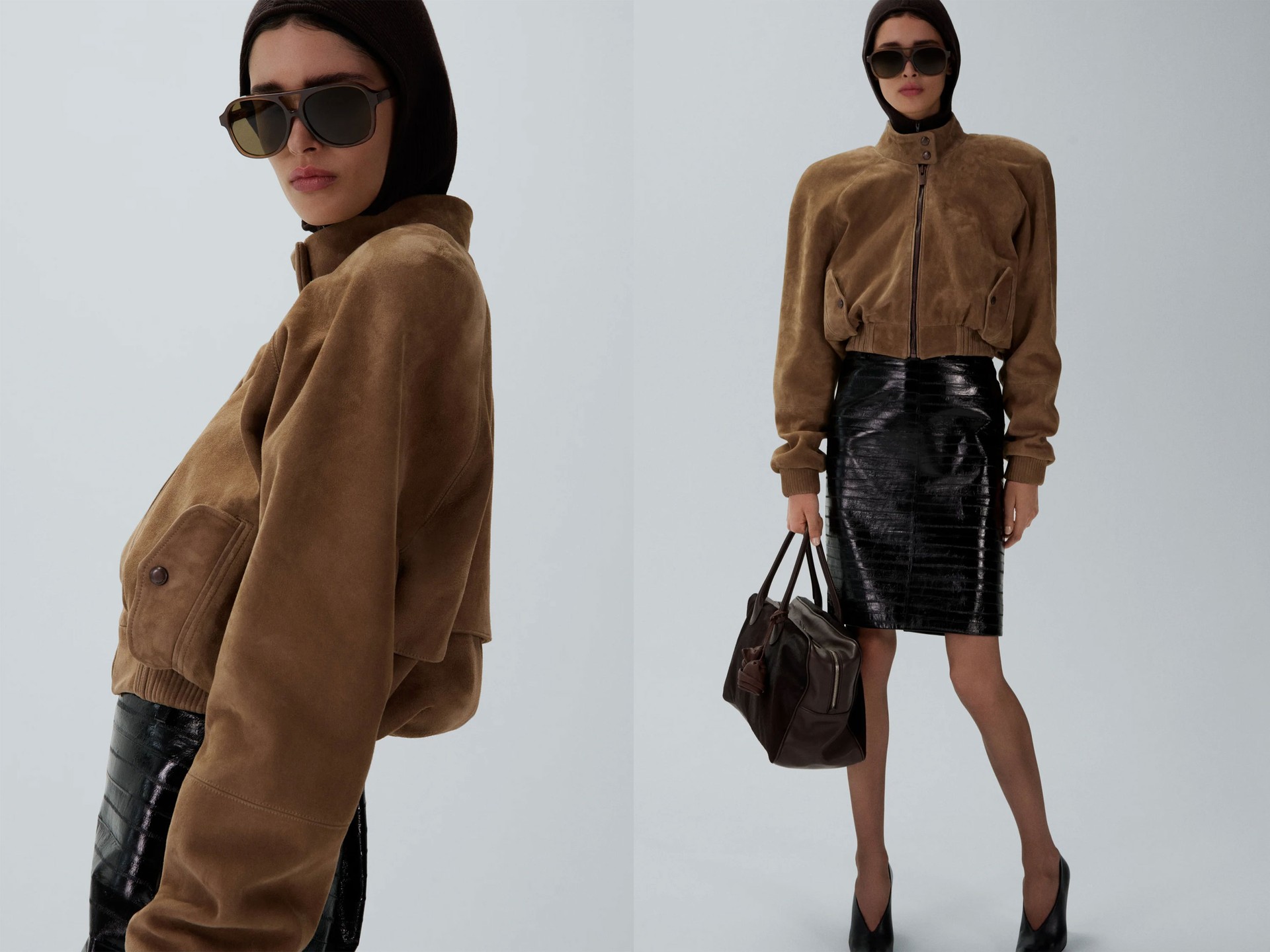 Cropped Leather Bomber Jacket from Magda Butrym