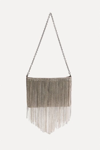 Diamante Fringed Shoulder Bag from Marks & Spencer