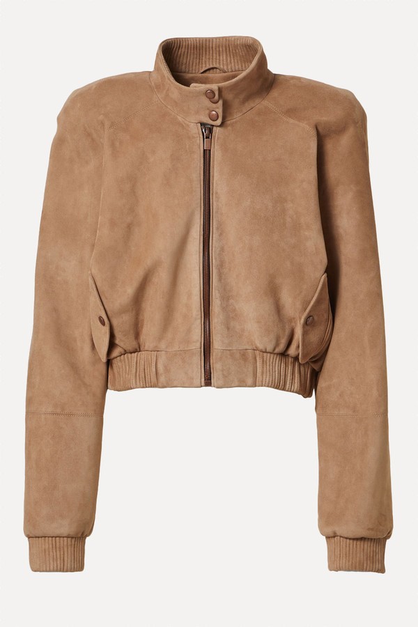 Cropped Suede Bomber Jacket from Magda Butrym