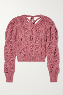 Caden Pompom-Embellished Wool-Blend Sweater from Sea
