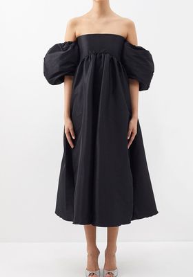 Off-The-Shoulder Taffeta Midi Dress from Kiki Vargas