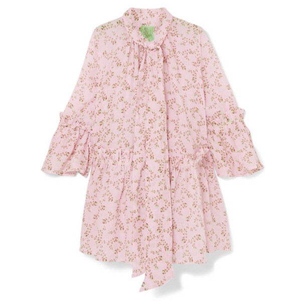 Angelica Ruffled Floral-Print Linen Tunic from Yvonne S