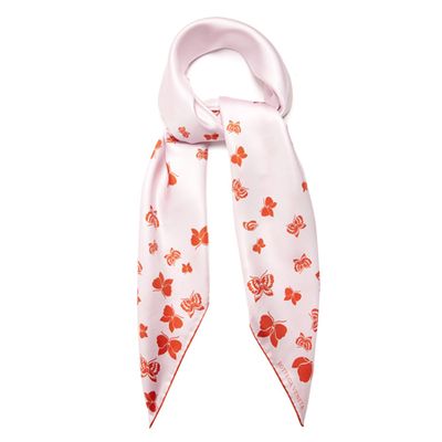 Butterfly-Print Silk-Twill Scarf from Bottega Veneta