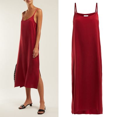 Sandwashed-Silk Slip Dress from Asceno