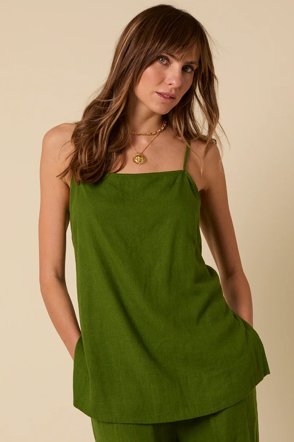 Linen-Blend Longline Cami Top from Nobody's Child