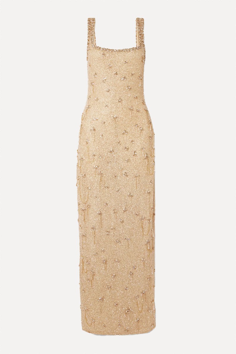 Athena Embellished Beaded Tulle Gown from Clio Peppiatt