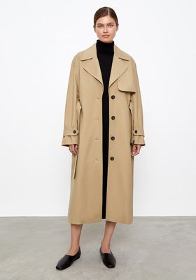 Oversized Single-Breasted Trench Coat from 12 Storeez
