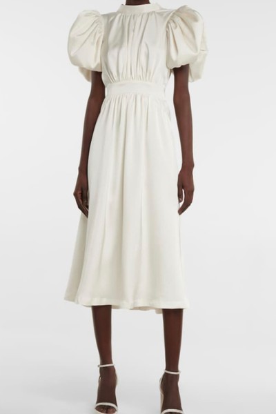 Noon Puff-Sleeve Midi Dress from Rotate Birger Christensen