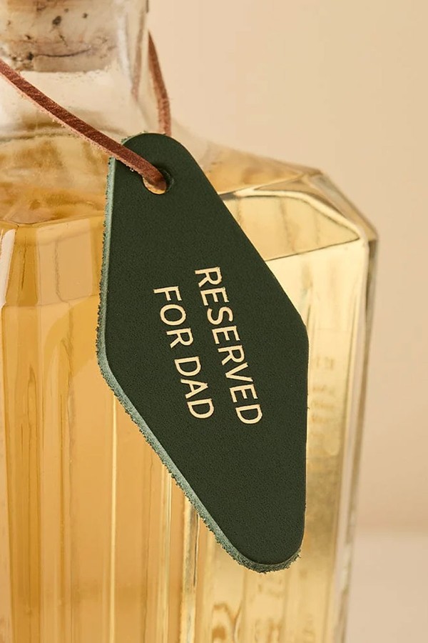 Personalised Leather Diamond Bottle Tag from create gift love