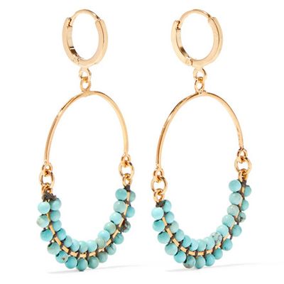 Gold-Plated Beaded Earrings from Isabel Marant