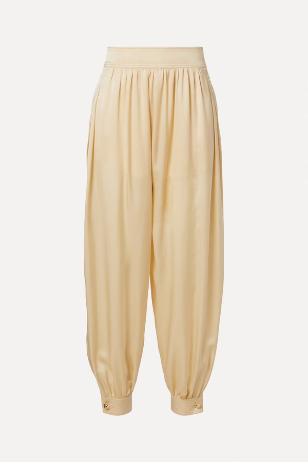 Como Silk Satin Tapered Pants from Zimmermann