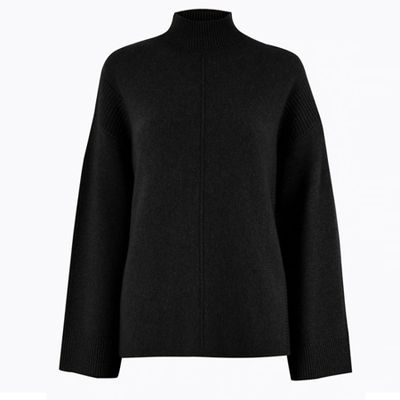 Cashmere Funnel Neck Relaxed Fit Jumper