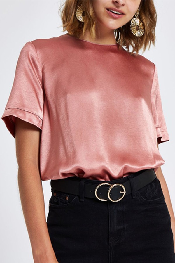 Zip Back Loose Fit T-Shirt