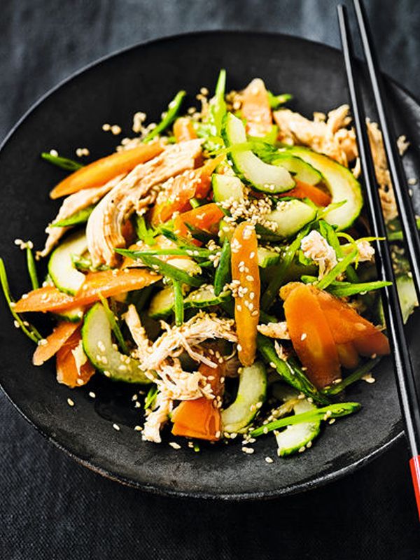 Oriental Roasted Chicken & Carrot Salad