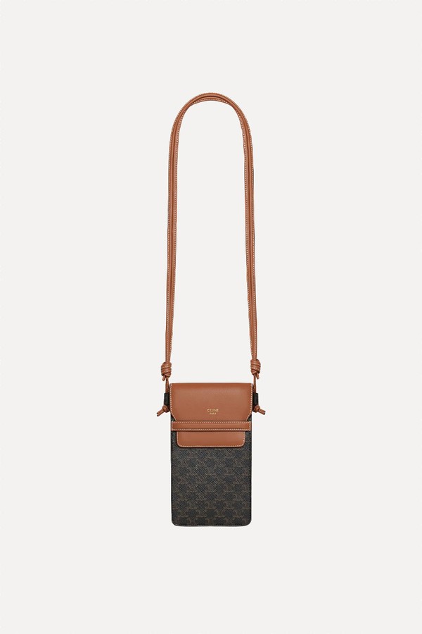 Phone Pouch In Triomphe Canvas And Lambskin from CELINE