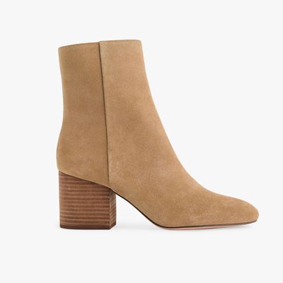 Chunky Heel Maya Stacked Ankle Boots, Melted Brown Suede from J Crew