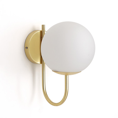 Moricio Brass & Opaque Glass Wall Lamp