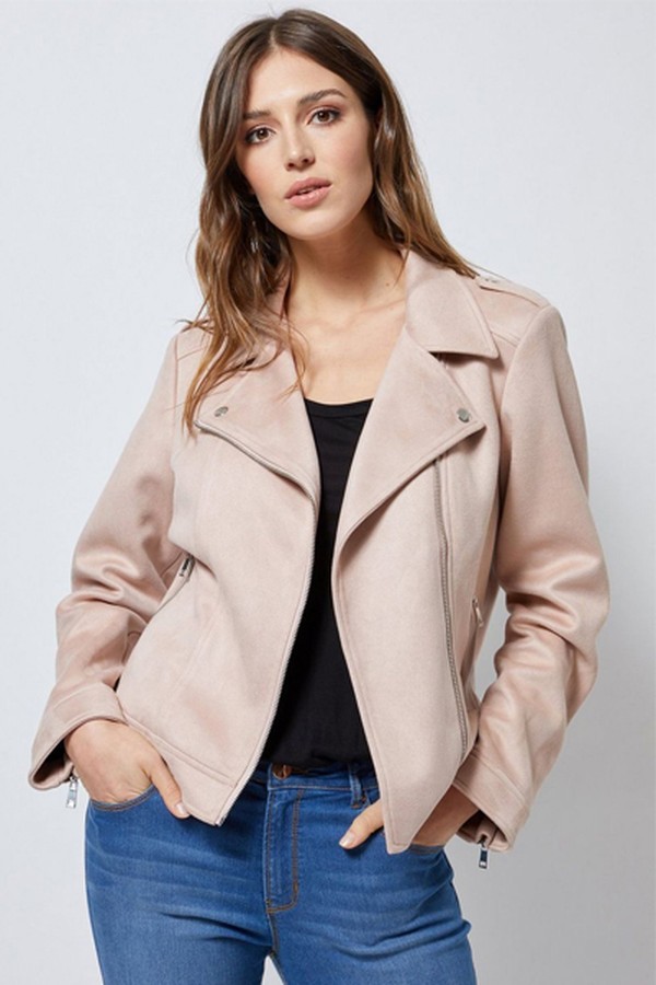 Suedette Biker Jacket