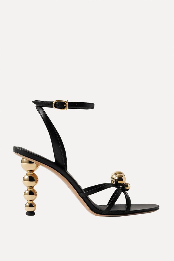 Karina Embellished Leather Sandals from FERRAGAMO