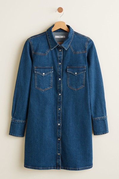 Denim Shirt Dress from Mango