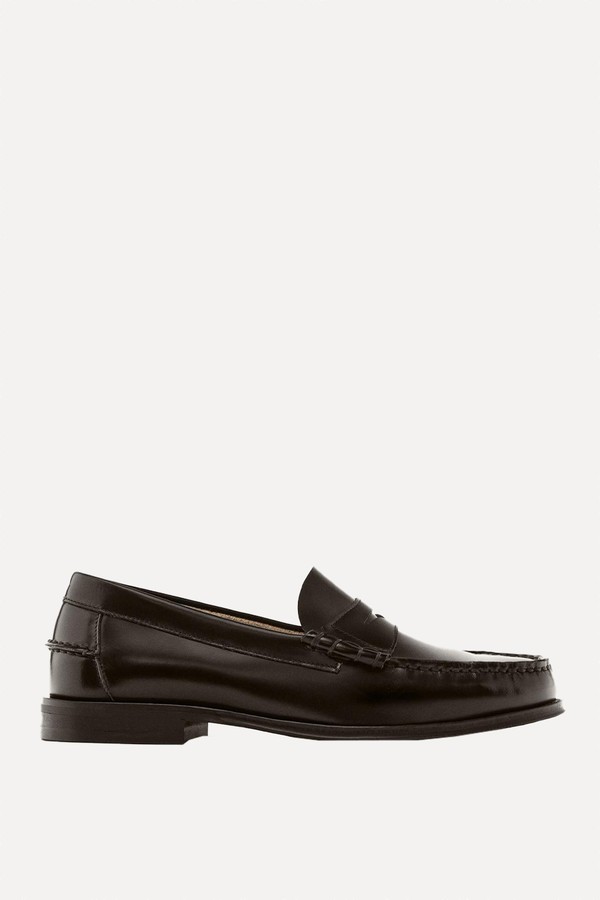 x from Leather Loafers With Penny Strap, £149 | Massimo Dutti