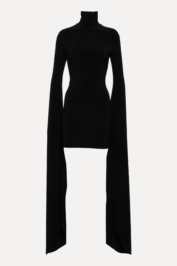 High-Neck Jersey Minidress from Norma Kamali