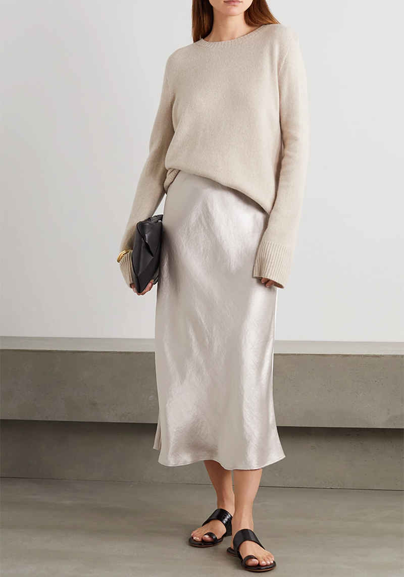 Leisure Washed-Satin Midi Skirt from Max Mara