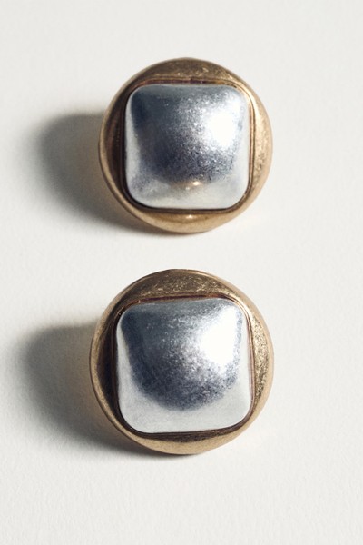 Two-Tone Earrings from Mango