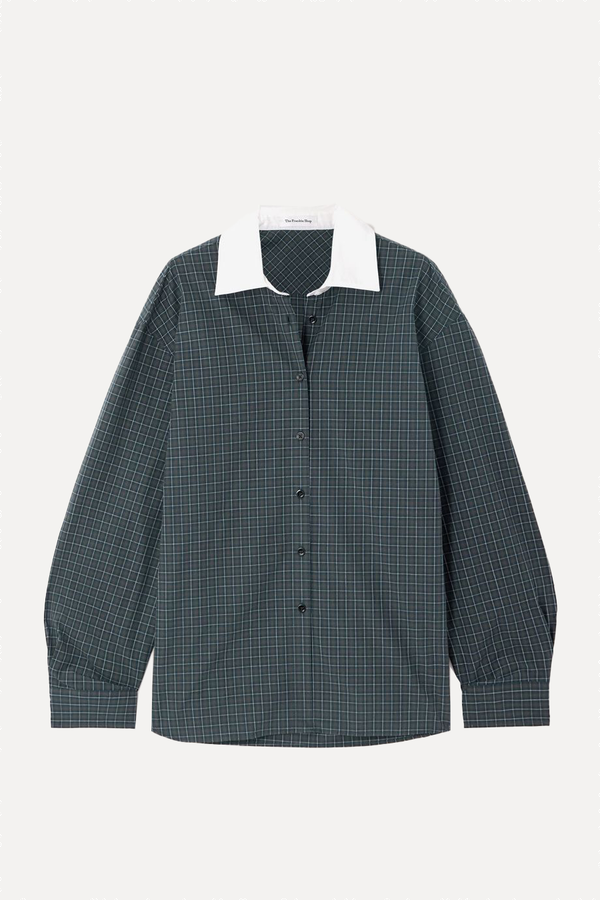 Hylan Oversized Checked Cotton Shirt from The Frankie Shop