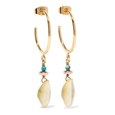 Gold-Tone, Bead And Shell Earrings from Isabel Marant