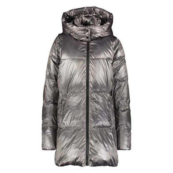 Grey Metallic Padded Coat