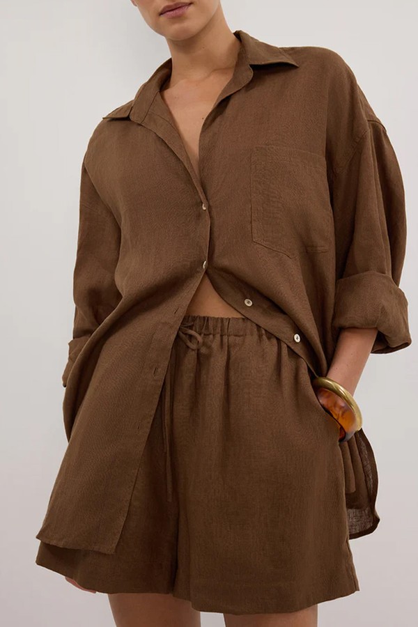 Lune Fondant Linen Shorts from DISSH